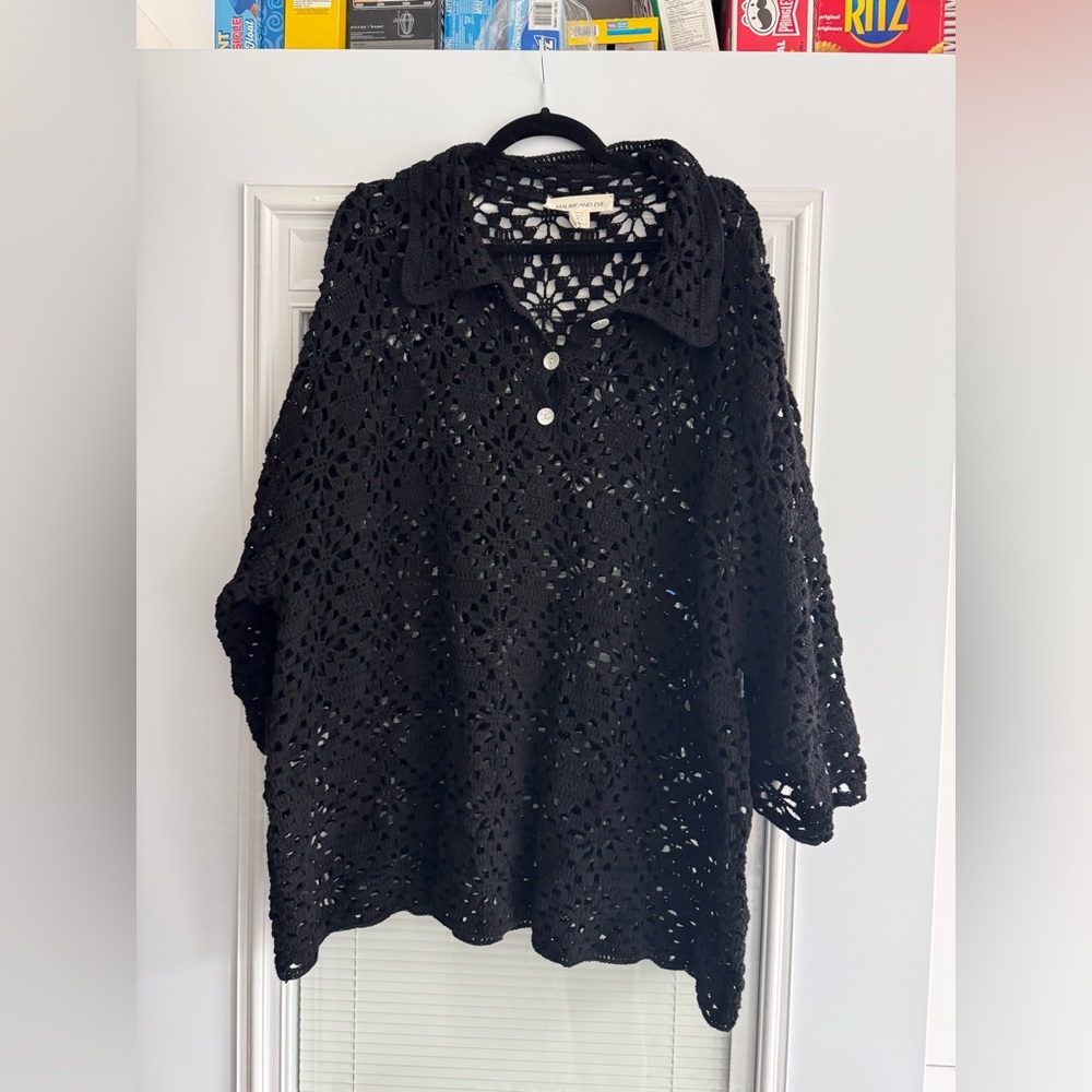 Maurie and eve - lace eyelet knit sweater